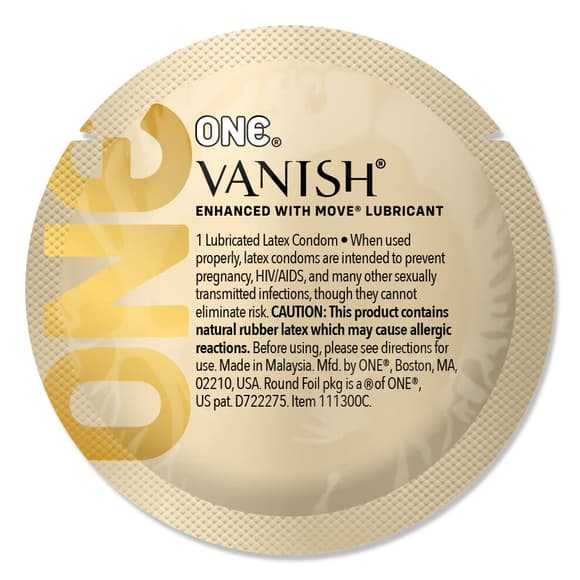 Презерватив ONE Vanish Hyperthin, 1 шт, ультратонкий, со смазкой
