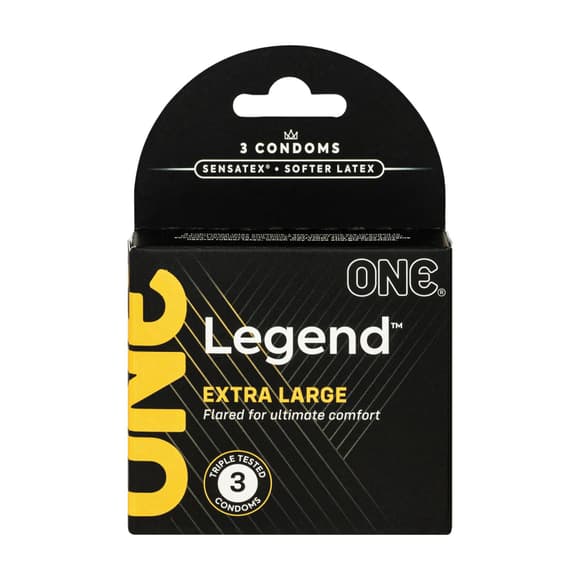 Презервативы ONE Legend XL, 3 шт, увеличенный размер, расширение на конце, картонная упаковка