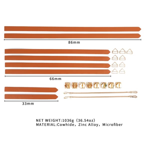 Набір для бондажу LOCKINK 8-Bondage-Straps Restraint Set, коричневий, 8 ременів з натуральної шкіри