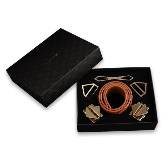 Фиксаторы для рук и ног LOCKINK Wristcuffs/Anklecuffs, коричневые, натуральная кожа