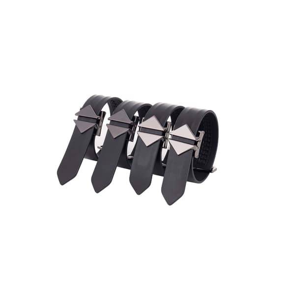 Набір фіксаторів для рук та ніг LOCKINK Hogtie Set, чорний, ремені з натуральної шкіри