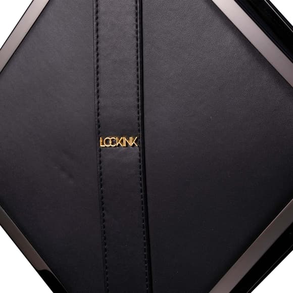 Сумка для секс-іграшок LOCKINK Mysterious Square Kink Bag, чорна, набір для бондажу в комплекті