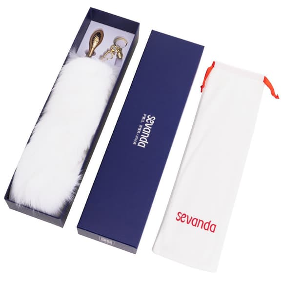 Анальная пробка с лисьим хвостом LOCKINK SEVANDA Red Vixen Set with Pear-shape Plug