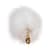 Металлическая анальная пробка с меховым хвостом LOCKINK SEVANDA White Fox-Tail Anal Rose-shape Plug