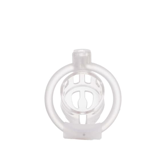 Клетка для пениса LOCKINK SEVANDA Plastic Penis Chastity Cage, прозрачная, 3 кольца разных размеров