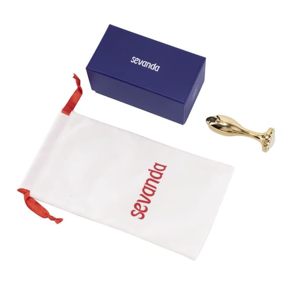 Металева анальна пробка LOCKINK SEVANDA Pearl Rose-shape Anal Plug, зі штучною перлиною