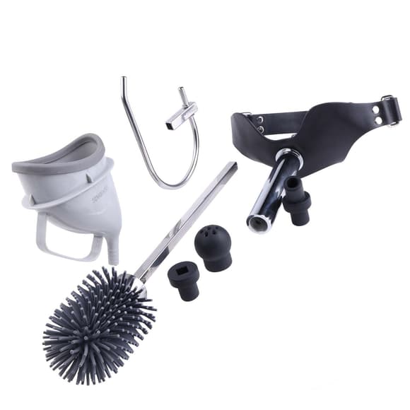 Набір для домінування LOCKINK SEVANDA Objectification Bathroom Set, маска та 4 насадки