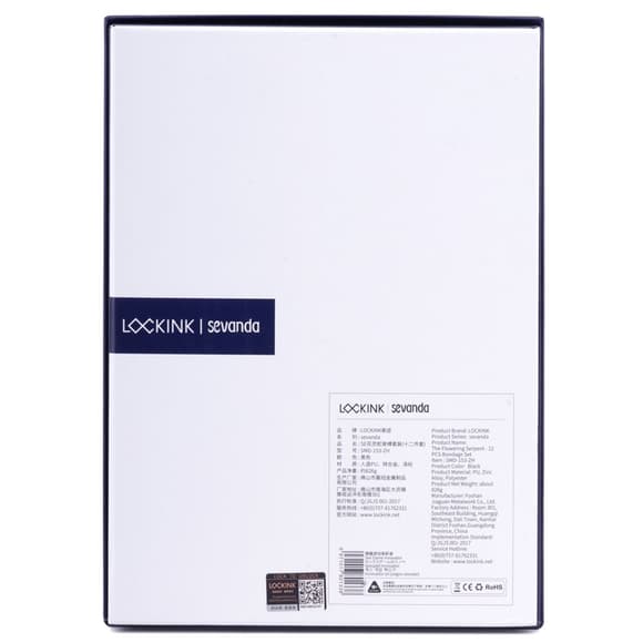 БДСМ-набір LOCKINK The Flowering Serpent Bondage Set, чорний, з малюнком у вигляді змій, 12 предметів