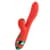Вібратор- кролик з флогером LOCKINK SEVANDA Whip Vibrating Massage Wand - Red & Green