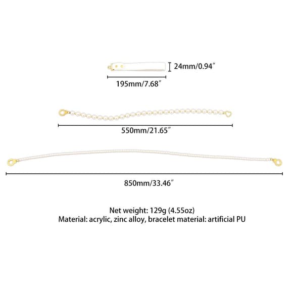 Перлинний нашийник з повідцем LOCKINK Pearl Collar & Leash Set