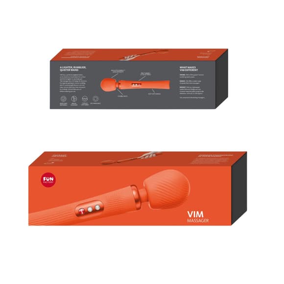 Вибромассажер Fun Factory VIM Vibrating Wand sunrise orange, супермощный и легкий, до 6 часов работы
