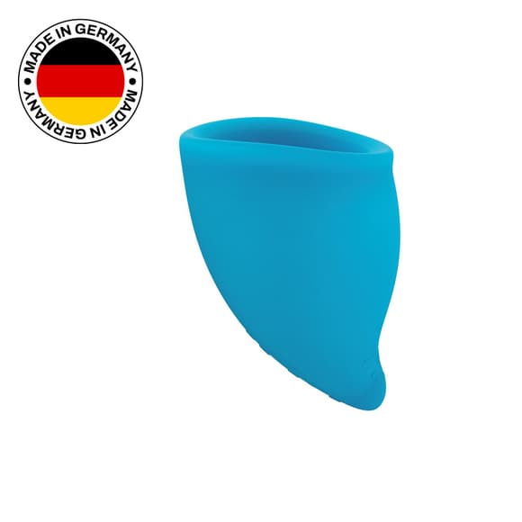 Менструальная чаша Fun Factory FUN CUP SIZE A, бирюзовая, многоразовая, диаметр 4 см, объем 20 мл