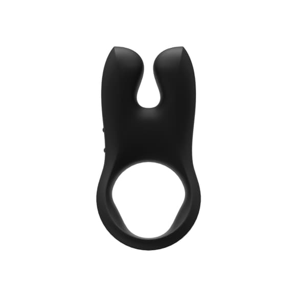 Ерекційне віброкільце з подвійною стимуляцією клітора Fun Factory NŌS black, 2 мотори