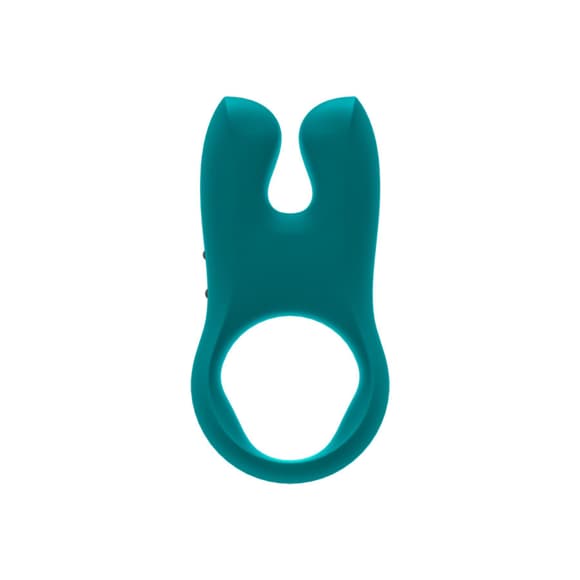 Ерекційне віброкільце з подвійною стимуляцією клітора Fun Factory NŌS deep sea blue, 2 мотори