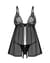 Сорочка бебі-дол Obsessive Blomentis babydoll & thong, M/L, мереживний ліф, стрінги в комплекті