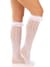 Гольфи ажурні Leg Avenue Sweetheart Ruffle Cuff Knee Highs, білі, малюнок-сердечка
