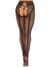Стрип-колготки Leg Avenue Crotchless Net Tights with Heart Backseam, One Size, чорні, з доступом