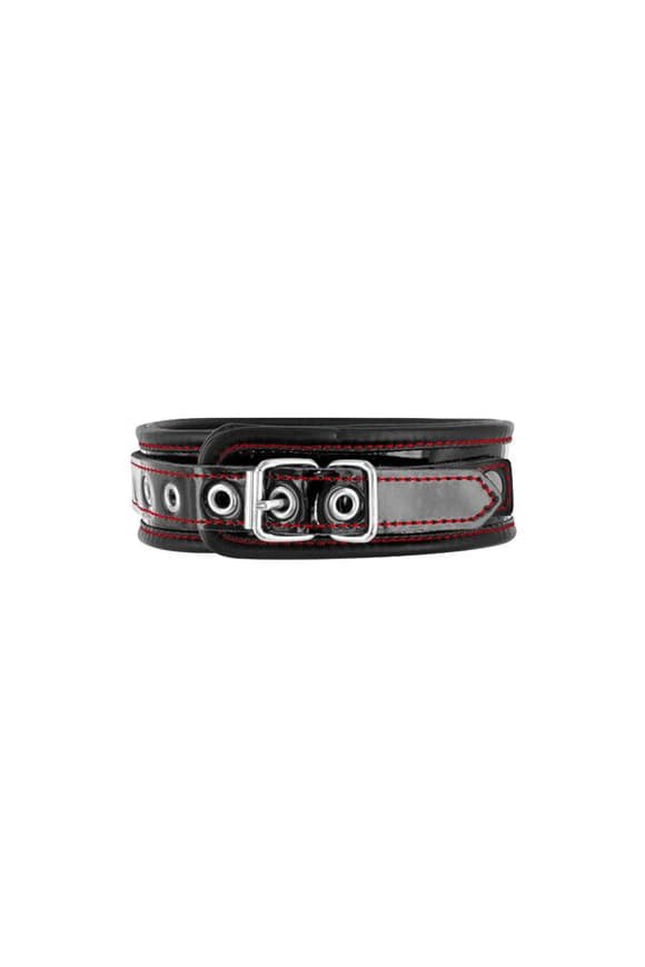 Нашийник з натуральної шкіри Fetish Tentation Premium Patent leathe chocker