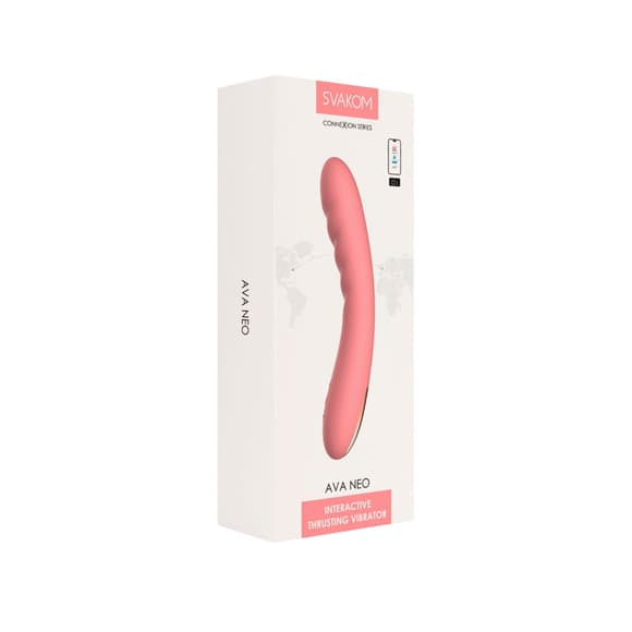 Смарт-вібратор з пульсацією Svakom Ava Neo Peach Pink, 15 режимів роботи, водонепроникний