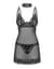 Сорочка Obsessive Donarella chemise & thong, XL/2XL, мереживний ліф, чокер та стрінги в комплекті