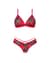 Комплект Obsessive Ms Merrilo 2-pcs set, XS/S, мягкий бюстгальтер и трусики с доступом и с помпоном