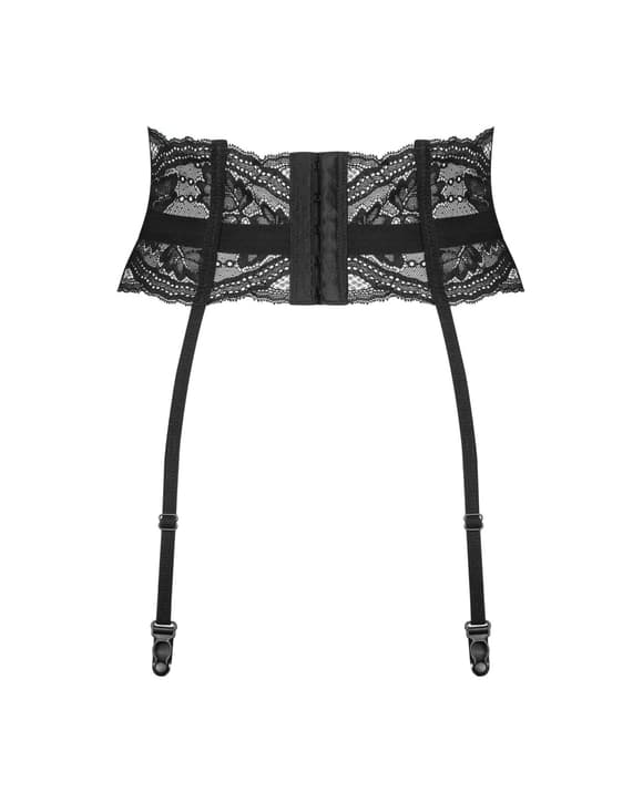Пояс для панчіх Obsessive Nutris garter belt, M/L, мереживний, з довгими пажами