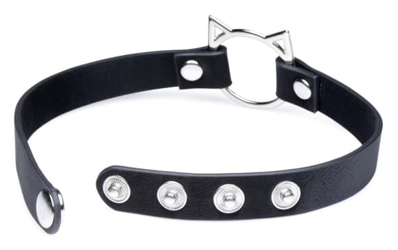 Чокер Master Series Kinky Kitty Ring Slim Choker - Black