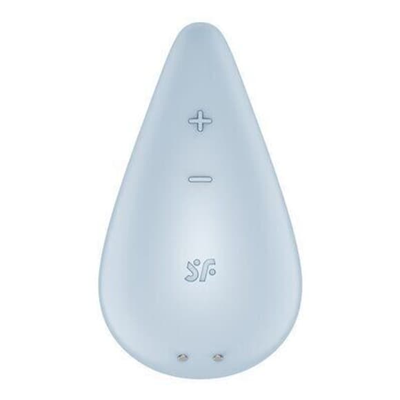 Вібратор для зовнішньої стимуляції Satisfyer Dew Drop Blue, 2 мотори, 12 режимів, м’який корпус
