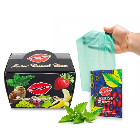 Набор латексных салфеток Latex Dental Dams Mint 100 шт