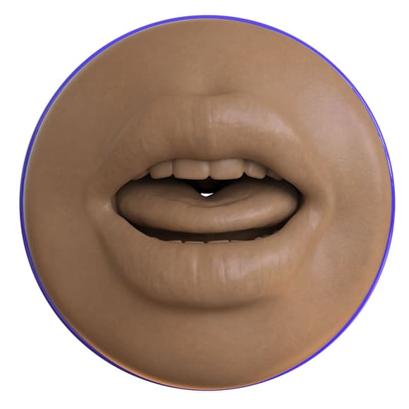 Мастурбатор-ротик Fleshlight Boost Blow Medium Dark Flesh, плавающие кольца Turbo Tech