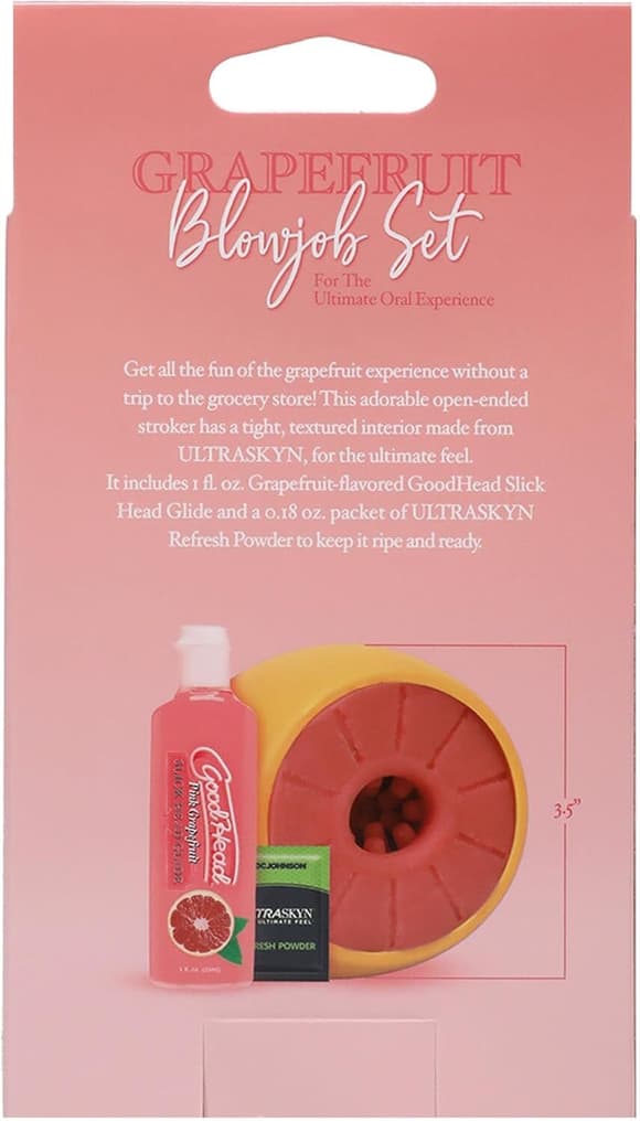 Набір для мінету Doc Johnson GoodHead Grapefruit Blowjob Set - Yellow