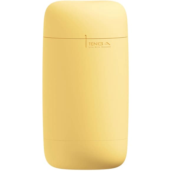 Мастурбатор TENGA PUFFY Custard Yellow, ультрамягкий материал, многоразовый, сквозной