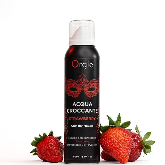 Массажная пенка Orgie – Acqua Croccante Strawberry (150 мл), эффект лопающихся пузырьков