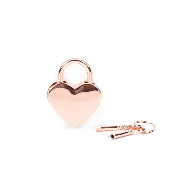 Замочек-сердечко Liebe Seele Heart Shape Padlock Rose Gold (2 шт), универсальный