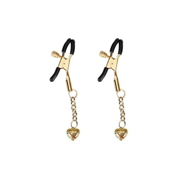 Зажимы для сосков Liebe Seele Hollow Heart Nipple Clamps Gold