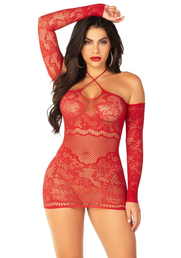 Платье Leg Avenue Seamless Off The Shoulder Mini Dress One Size, Red