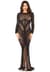 Платье Leg Avenue Lace and Net Bodycon Gown One Size, Black