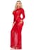 Платье Leg Avenue Lace and Net Bodycon Gown One Size, Red