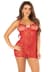 Сорочка Leg Avenue Mini Heart Trimmmed Net Chemise One Size, Red
