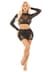 Комплект Leg Avenue Rhinestone Crop Top and Mini Skirt One Size, Black