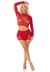 Комплект Leg Avenue Rhinestone Crop Top and Mini Skirt One Size, Red