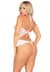 Боді Leg Avenue Lace Floral Lace Halter Teddy with Flutter Accent One Size, White