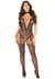 Бодистокинг Leg Avenue Crotchless Bodystocking with Heart One Size, Black