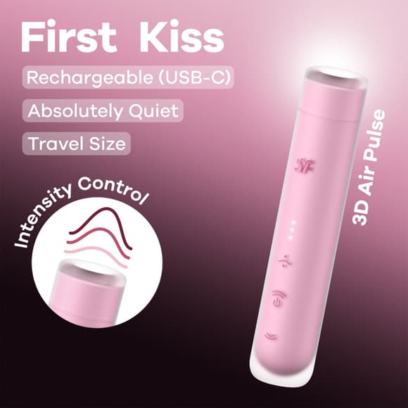Вакуумний стимулятор Satisfyer First Kiss, технологія 3D Air Pulse (пошкоджене паковання!!!)