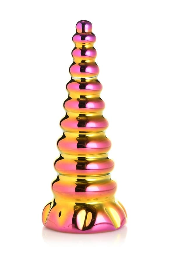 Фэнтезийный фаллоимитатор Creature Cocks Twilight Rainbow Glass Dildo