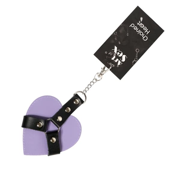 Брелок на карабине для ключей Art of Sex Chained Heart, Лаванда