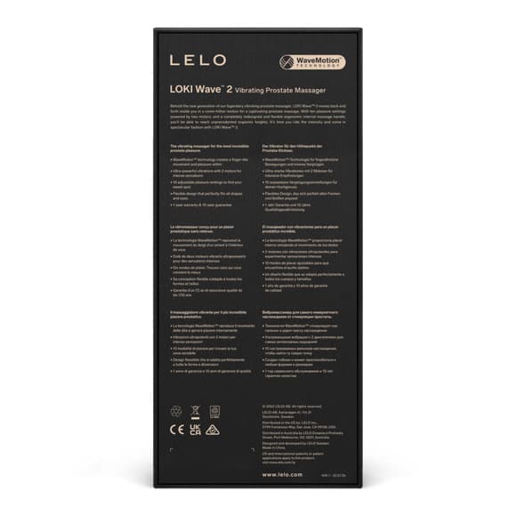Массажер простаты LELO Loki Wave 2 Base Blue, 2 мотора, манящее движение + вибрация