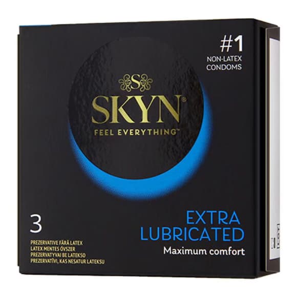 Безлатексные премиум-презервативы SKYN Extra Lubricated 3 шт, ультратонкие, на 40 % больше смазки