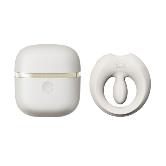 Эрекционное смарт-виброкольцо Zalo Apis Ivory White, до 4 часов работы, зарядный кейс