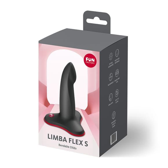 Фалоімітатор Fun Factory LIMBA FLEX S Black, гнучкий, з ефектом пам’яті, підходить для точки G